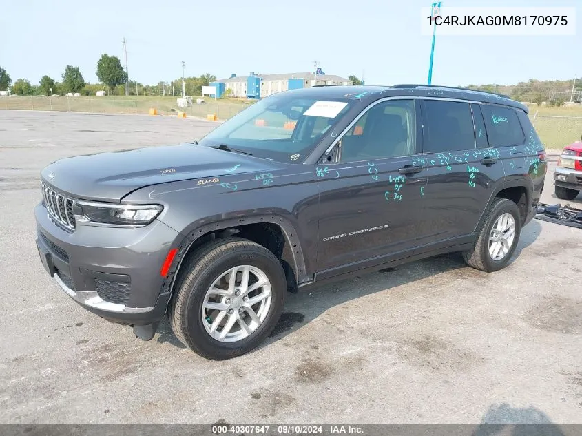 2021 Jeep Grand Cherokee L Laredo 4X4 VIN: 1C4RJKAG0M8170975 Lot: 40307647