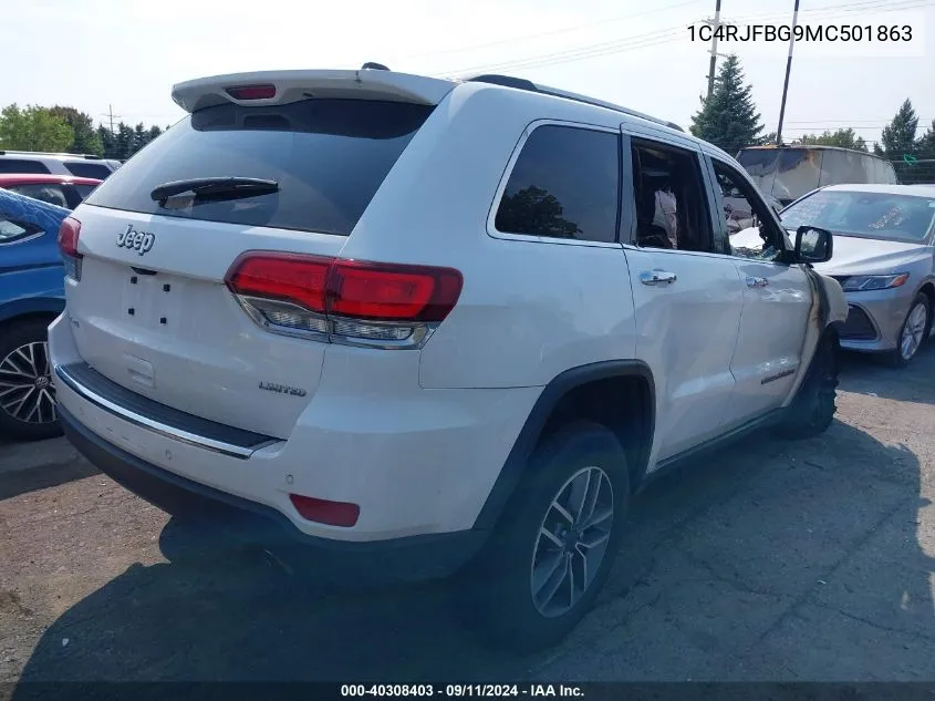 2021 Jeep Grand Cherokee Limited VIN: 1C4RJFBG9MC501863 Lot: 40308403