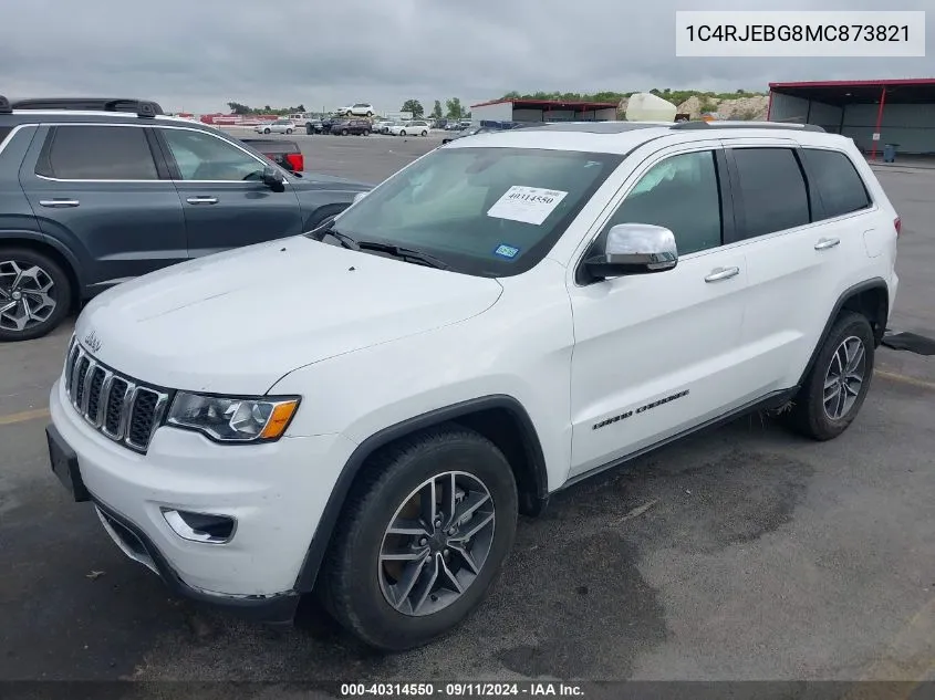 2021 Jeep Grand Cherokee Limited VIN: 1C4RJEBG8MC873821 Lot: 40314550