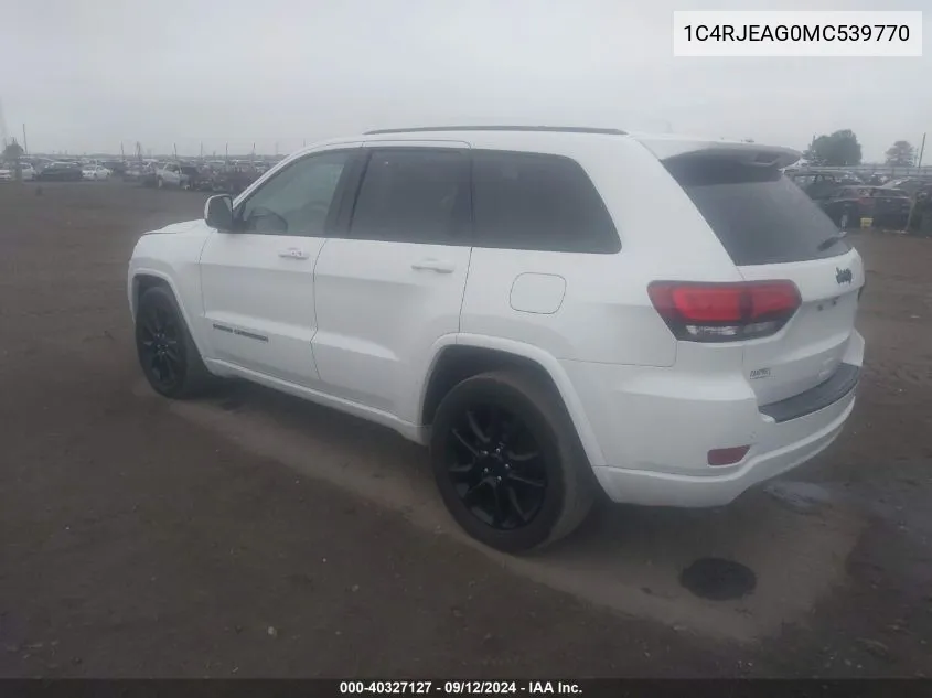 2021 Jeep Grand Cherokee Laredo VIN: 1C4RJEAG0MC539770 Lot: 40327127