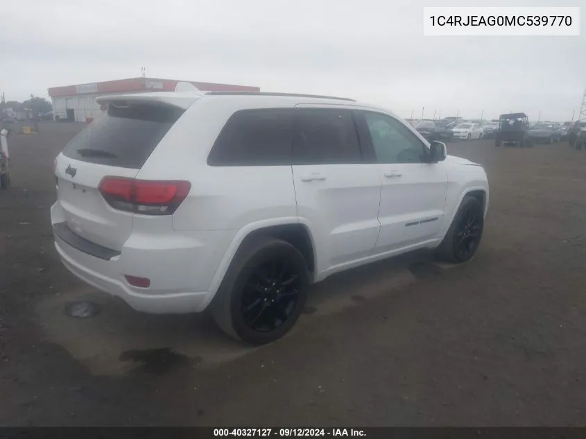 2021 Jeep Grand Cherokee Laredo VIN: 1C4RJEAG0MC539770 Lot: 40327127