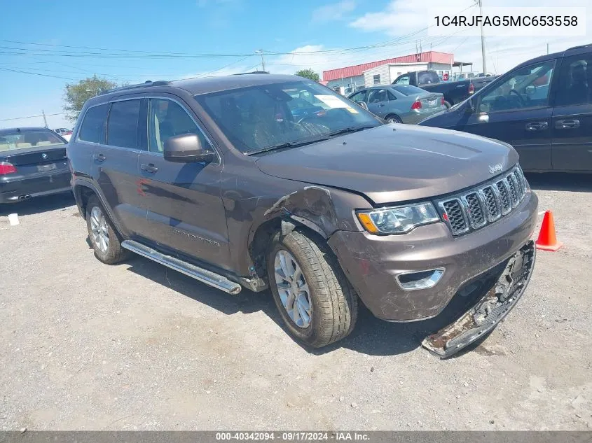 1C4RJFAG5MC653558 2021 Jeep Grand Cherokee Laredo E 4X4