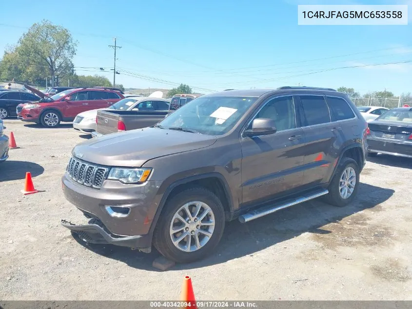 2021 Jeep Grand Cherokee Laredo E 4X4 VIN: 1C4RJFAG5MC653558 Lot: 40342094