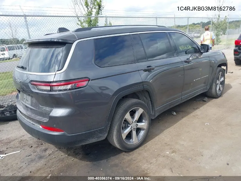 1C4RJKBG3M8162786 2021 Jeep Grand Cherokee L Limited 4X4