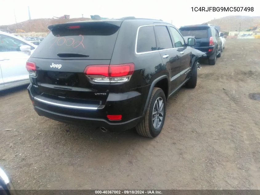 2021 Jeep Grand Cherokee Limited VIN: 1C4RJFBG9MC507498 Lot: 40367002