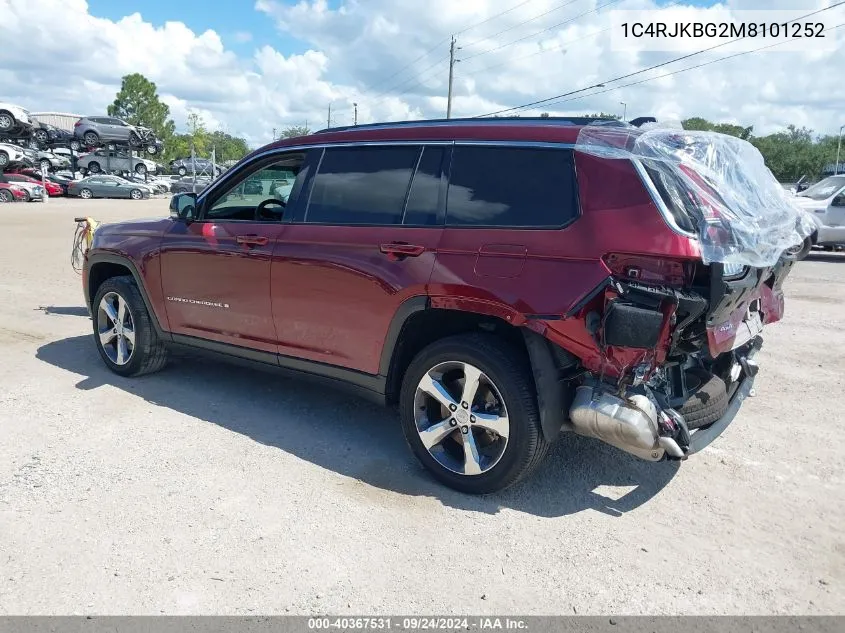 2021 Jeep Grand Cherokee L Limited 4X4 VIN: 1C4RJKBG2M8101252 Lot: 40367531