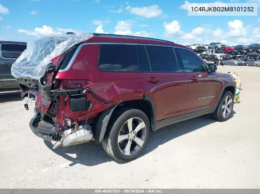 2021 Jeep Grand Cherokee L Limited 4X4 VIN: 1C4RJKBG2M8101252 Lot: 40367531