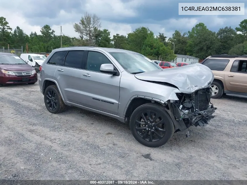 2021 Jeep Grand Cherokee Laredo X 4X2 VIN: 1C4RJEAG2MC638381 Lot: 40372087