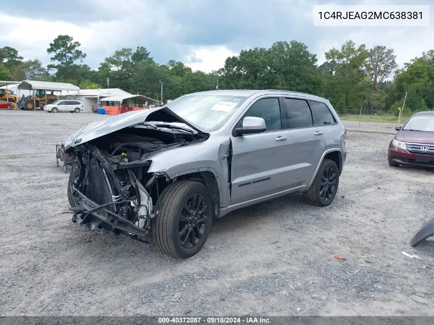 2021 Jeep Grand Cherokee Laredo X 4X2 VIN: 1C4RJEAG2MC638381 Lot: 40372087