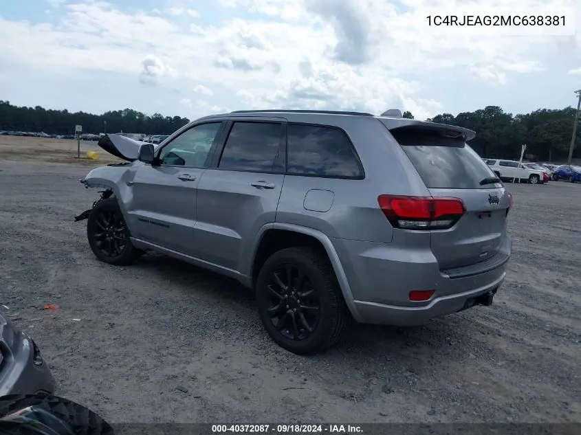 2021 Jeep Grand Cherokee Laredo X 4X2 VIN: 1C4RJEAG2MC638381 Lot: 40372087