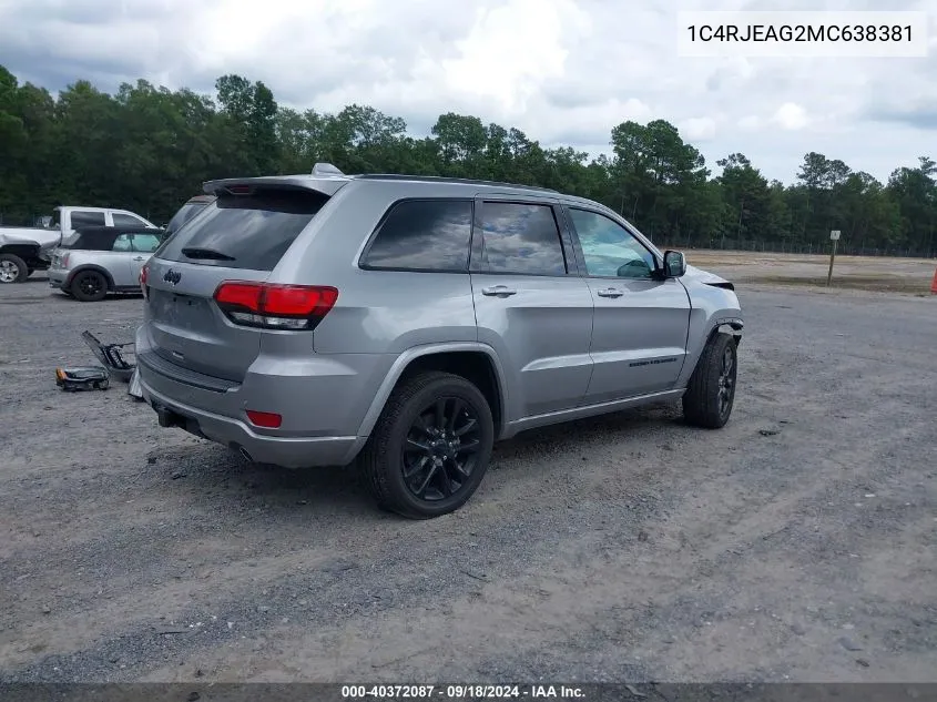 2021 Jeep Grand Cherokee Laredo X 4X2 VIN: 1C4RJEAG2MC638381 Lot: 40372087