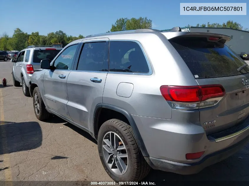 2021 Jeep Grand Cherokee Limited 4X4 VIN: 1C4RJFBG6MC507801 Lot: 40373053