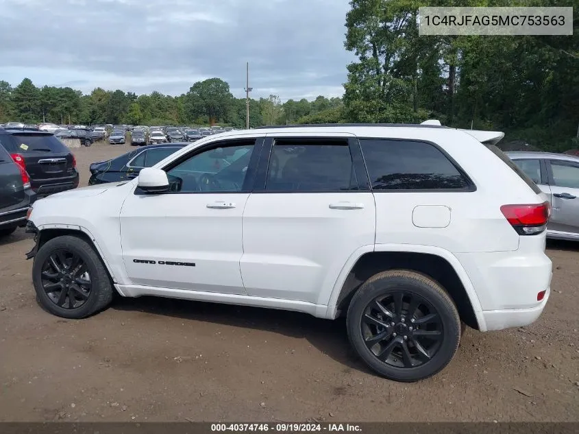 2021 Jeep Grand Cherokee Laredo X 4X4 VIN: 1C4RJFAG5MC753563 Lot: 40374746