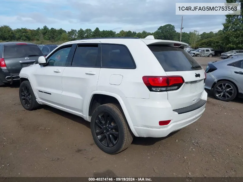 2021 Jeep Grand Cherokee Laredo X 4X4 VIN: 1C4RJFAG5MC753563 Lot: 40374746