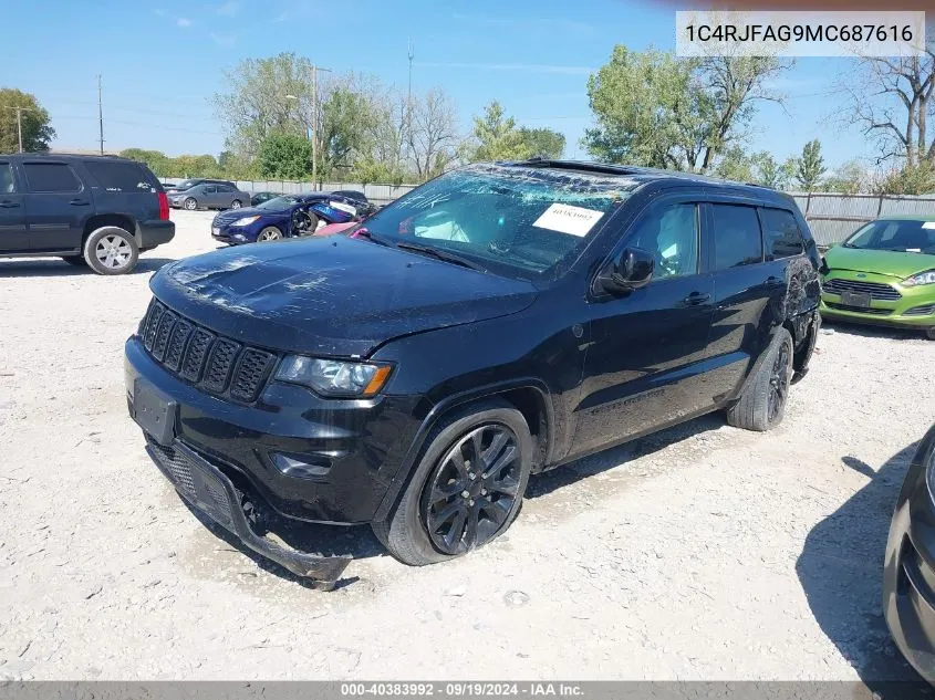 2021 Jeep Grand Cherokee Laredo X 4X4 VIN: 1C4RJFAG9MC687616 Lot: 40383992