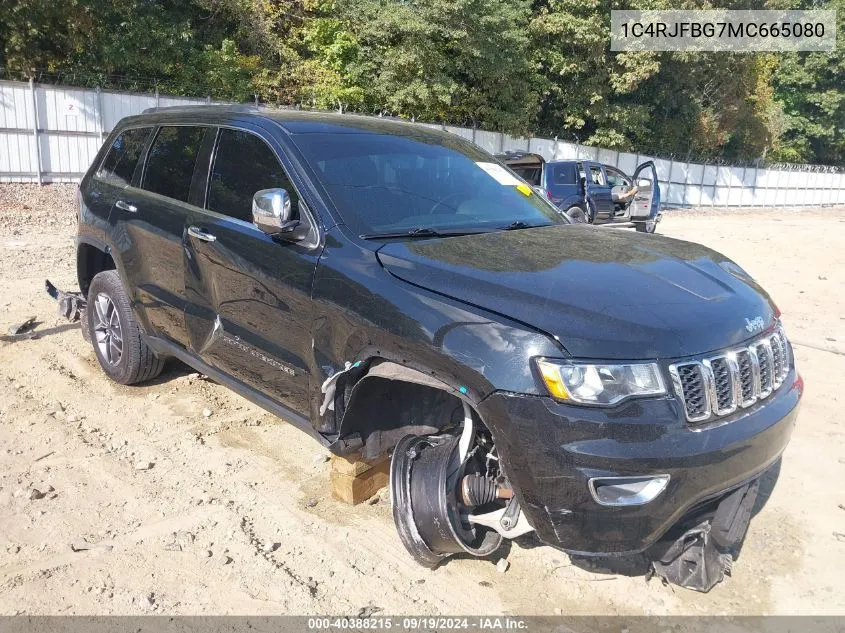 2021 Jeep Grand Cherokee Limited 4X4 VIN: 1C4RJFBG7MC665080 Lot: 40388215