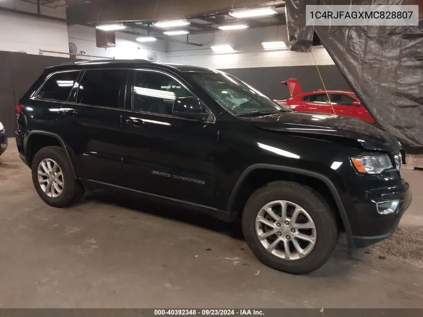 2021 Jeep Grand Cherokee Laredo X 4X4 VIN: 1C4RJFAGXMC828807 Lot: 40392348