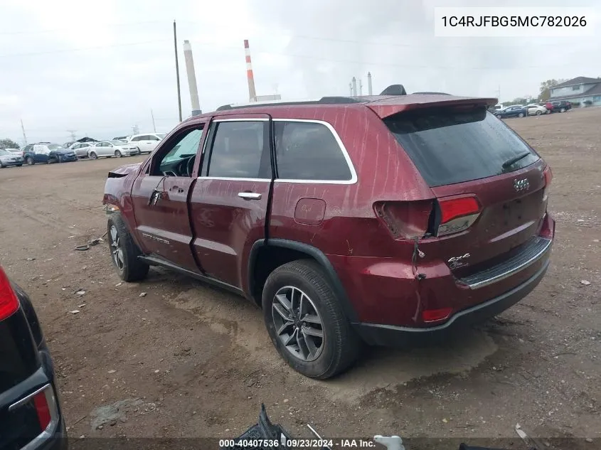 1C4RJFBG5MC782026 2021 Jeep Grand Cherokee Limited