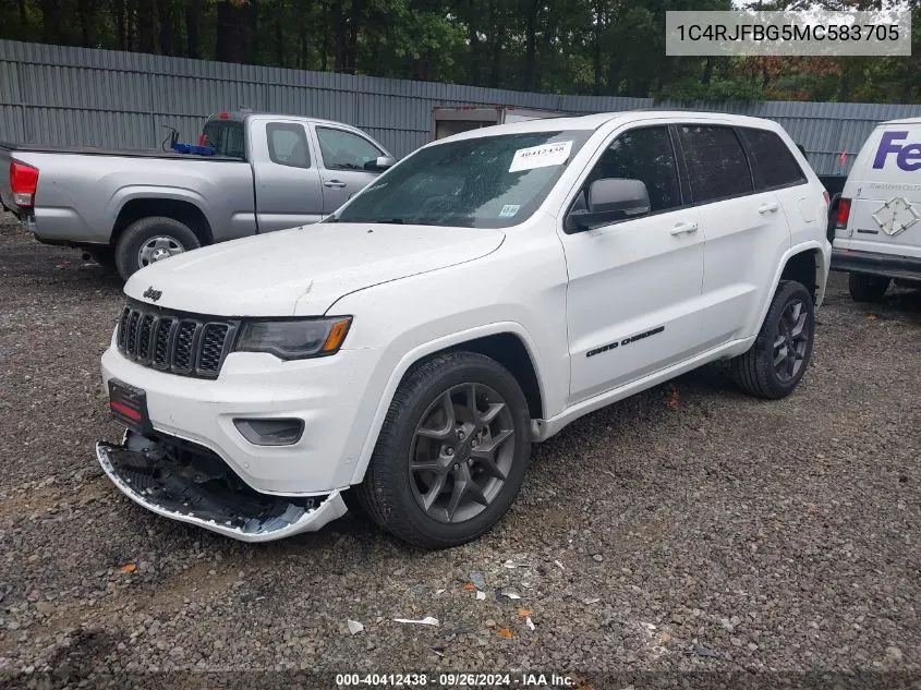 2021 Jeep Grand Cherokee 80Th Anniversary 4X4 VIN: 1C4RJFBG5MC583705 Lot: 40412438