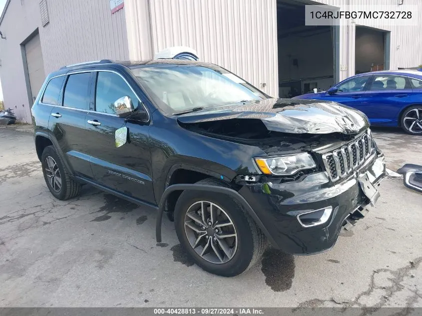 2021 Jeep Grand Cherokee Limited 4X4 VIN: 1C4RJFBG7MC732728 Lot: 40428813