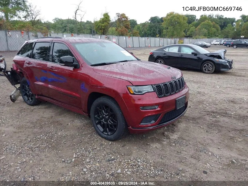 2021 Jeep Grand Cherokee Limited X 4X4 VIN: 1C4RJFBG0MC669746 Lot: 40439535