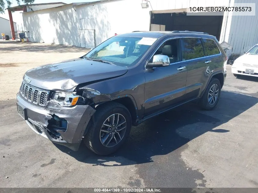 2021 Jeep Grand Cherokee Limited 4X2 VIN: 1C4RJEBG2MC785573 Lot: 40441369