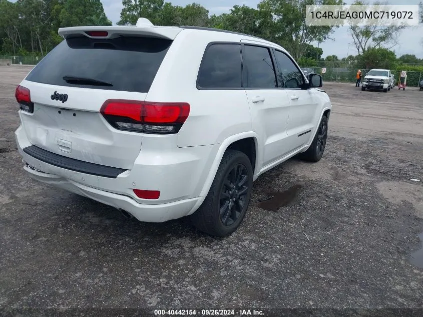 2021 Jeep Grand Cherokee Laredo X 4X2 VIN: 1C4RJEAG0MC719072 Lot: 40442154