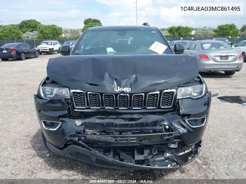 2021 Jeep Grand Cherokee Laredo E 4X2 VIN: 1C4RJEAG3MC861495 Lot: 40457869