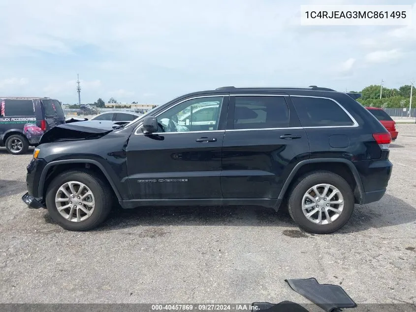 2021 Jeep Grand Cherokee Laredo E 4X2 VIN: 1C4RJEAG3MC861495 Lot: 40457869