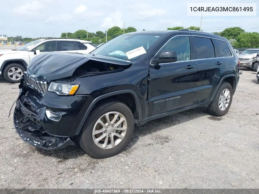 2021 Jeep Grand Cherokee Laredo E 4X2 VIN: 1C4RJEAG3MC861495 Lot: 40457869