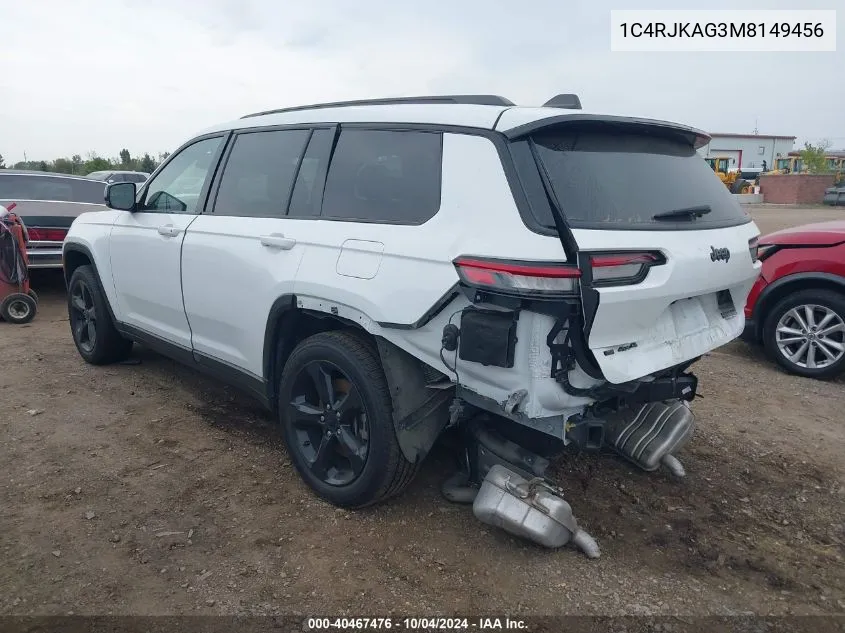 2021 Jeep Grand Cherokee L Altitude 4X4 VIN: 1C4RJKAG3M8149456 Lot: 40467476