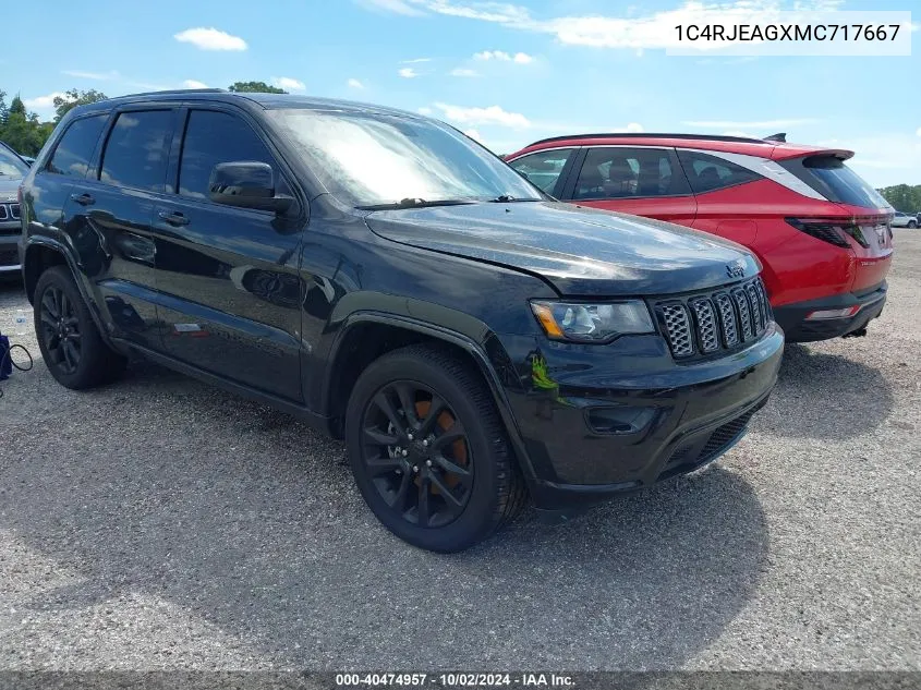 2021 Jeep Grand Cherokee Laredo X 4X2 VIN: 1C4RJEAGXMC717667 Lot: 40474957