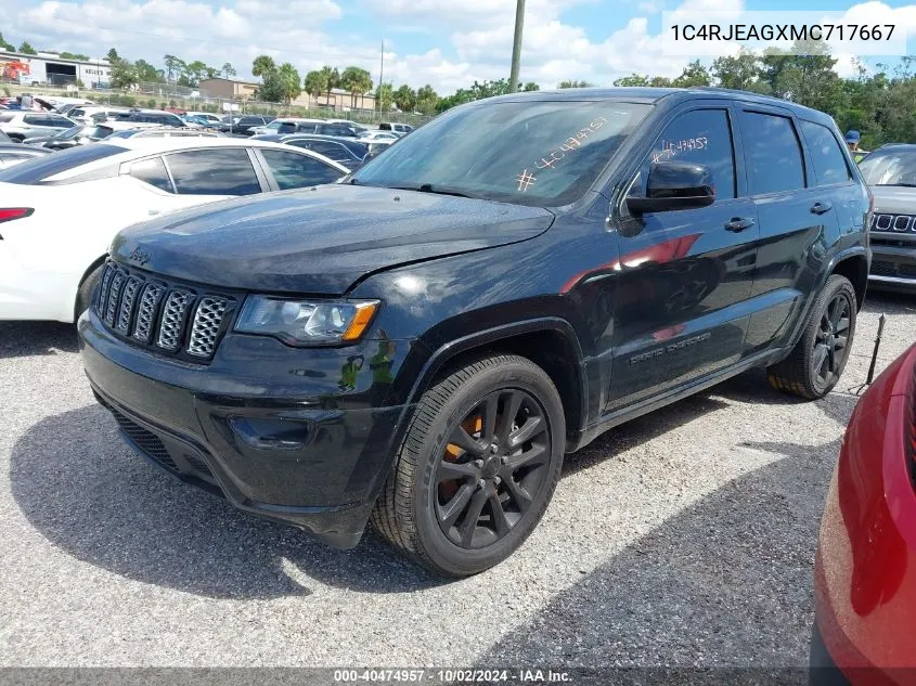 2021 Jeep Grand Cherokee Laredo X 4X2 VIN: 1C4RJEAGXMC717667 Lot: 40474957