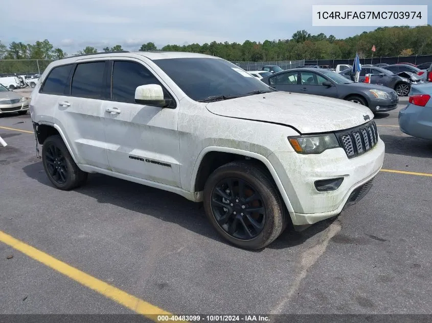 2021 Jeep Grand Cherokee Laredo VIN: 1C4RJFAG7MC703974 Lot: 40483099