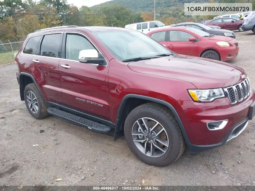 2021 Jeep Grand Cherokee Limited 4X4 VIN: 1C4RJFBGXMC638729 Lot: 40496017