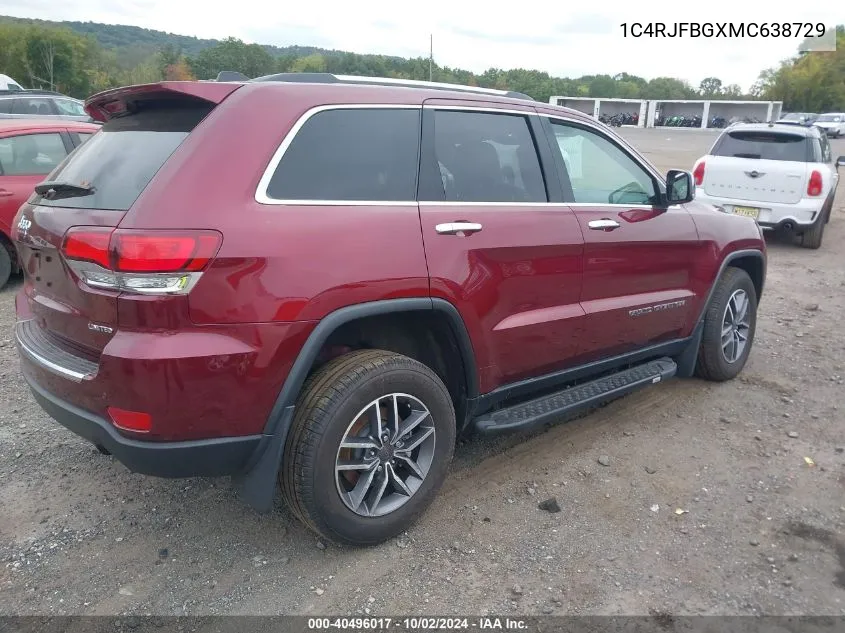 1C4RJFBGXMC638729 2021 Jeep Grand Cherokee Limited 4X4