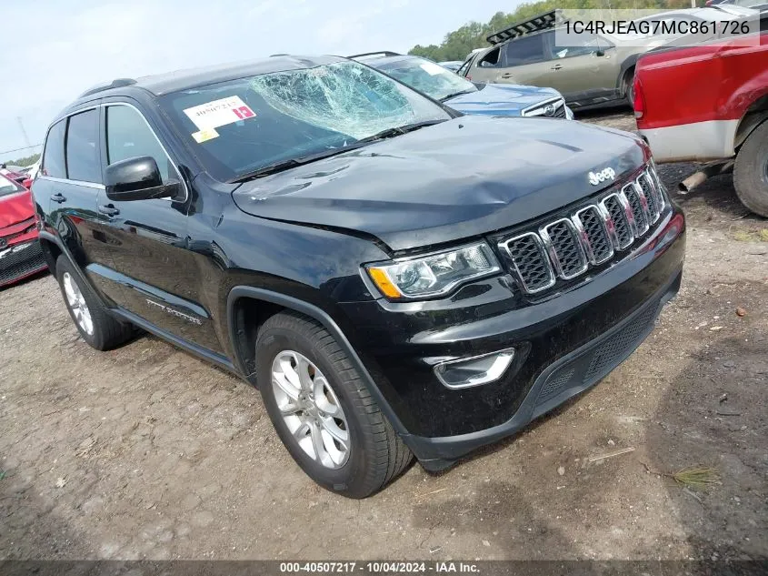 2021 Jeep Grand Cherokee Laredo X 4X2 VIN: 1C4RJEAG7MC861726 Lot: 40507217