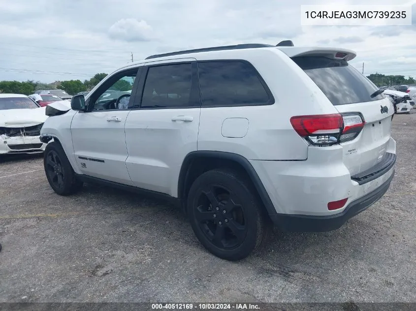 2021 Jeep Grand Cherokee Freedom 4X2 VIN: 1C4RJEAG3MC739235 Lot: 40512169