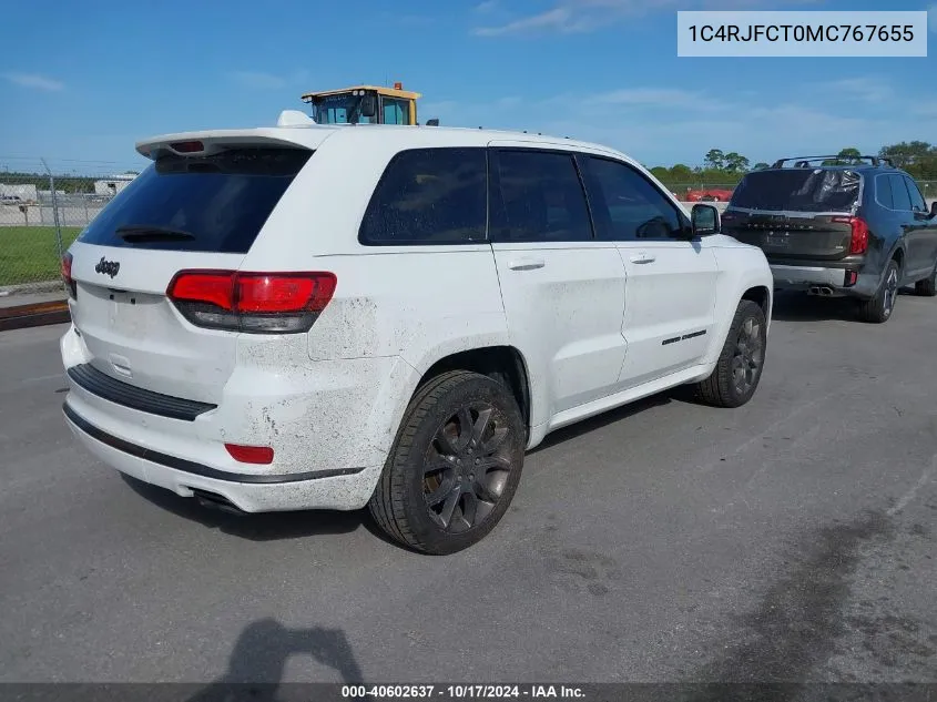 1C4RJFCT0MC767655 2021 Jeep Grand Cherokee High Altitude 4X4