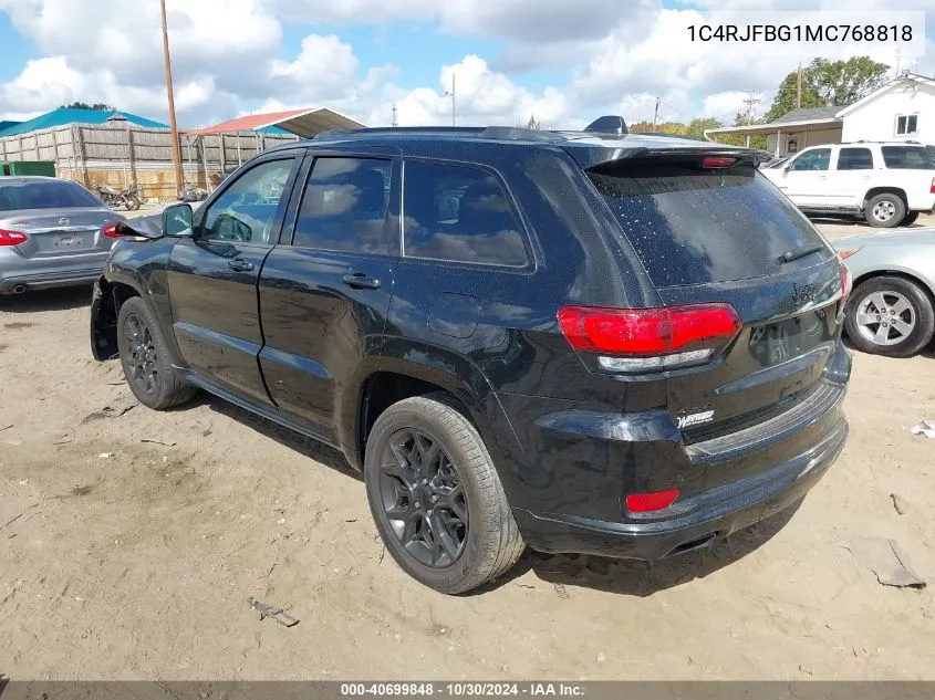 1C4RJFBG1MC768818 2021 Jeep Grand Cherokee Limited X 4X4