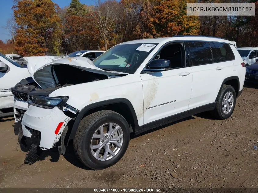 2021 Jeep Grand Cherokee L Limited 4X4 VIN: 1C4RJKBG0M8185457 Lot: 40711060