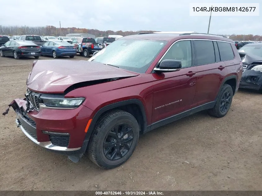 2021 Jeep Grand Cherokee L Limited 4X4 VIN: 1C4RJKBG8M8142677 Lot: 40752646