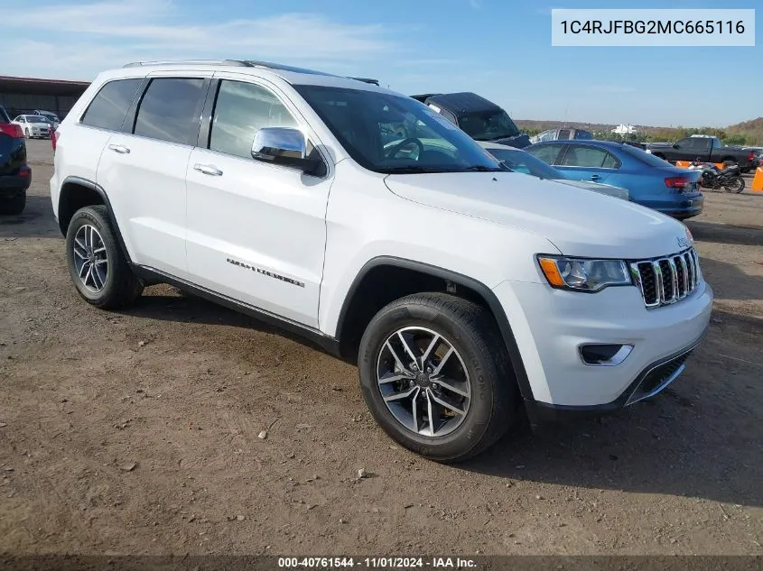 2021 Jeep Grand Cherokee Limited 4X4 VIN: 1C4RJFBG2MC665116 Lot: 40761544