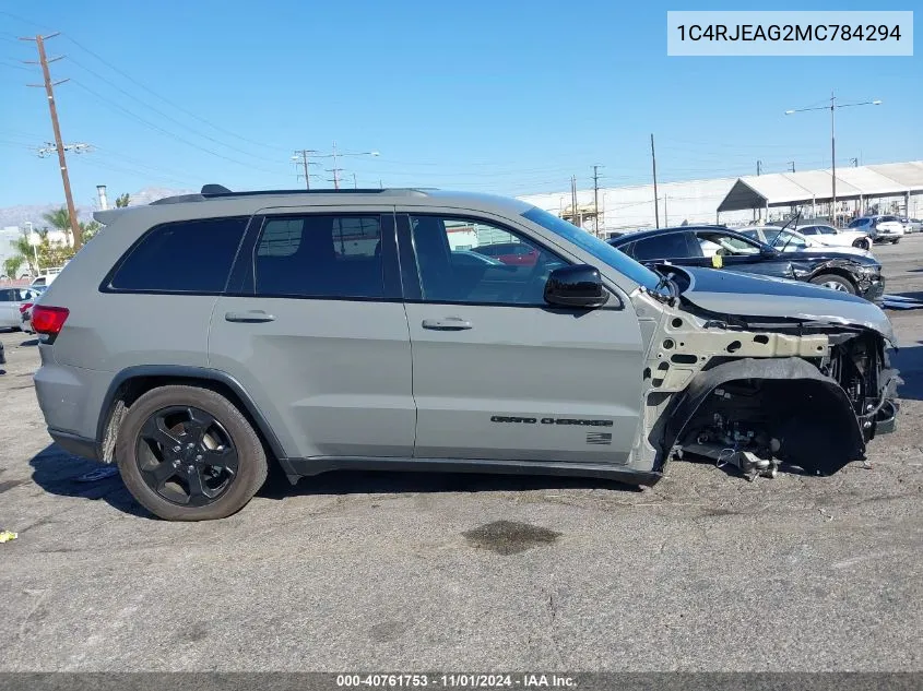 2021 Jeep Grand Cherokee Freedom 4X2 VIN: 1C4RJEAG2MC784294 Lot: 40761753