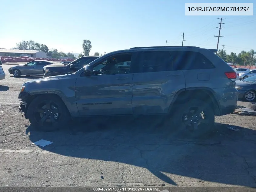 2021 Jeep Grand Cherokee Freedom 4X2 VIN: 1C4RJEAG2MC784294 Lot: 40761753