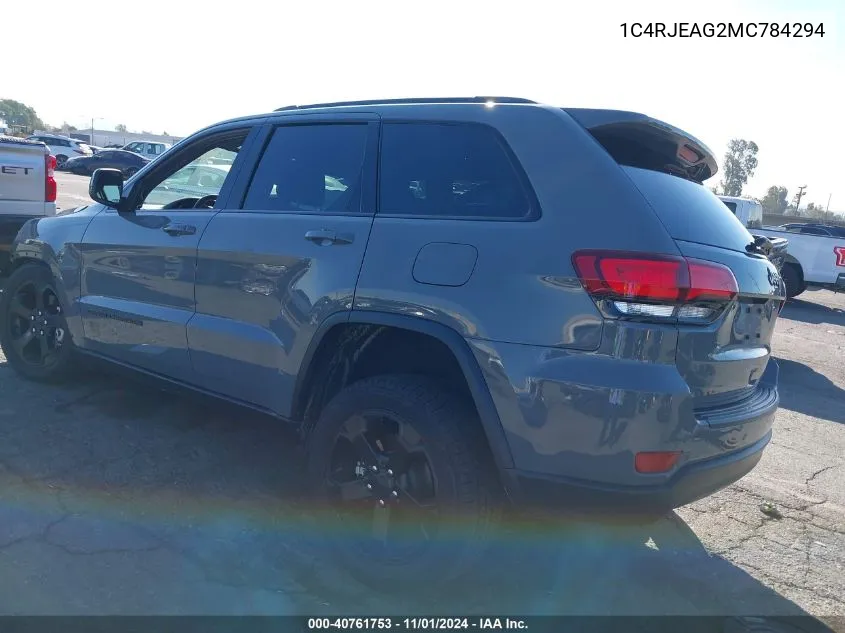 2021 Jeep Grand Cherokee Freedom 4X2 VIN: 1C4RJEAG2MC784294 Lot: 40761753