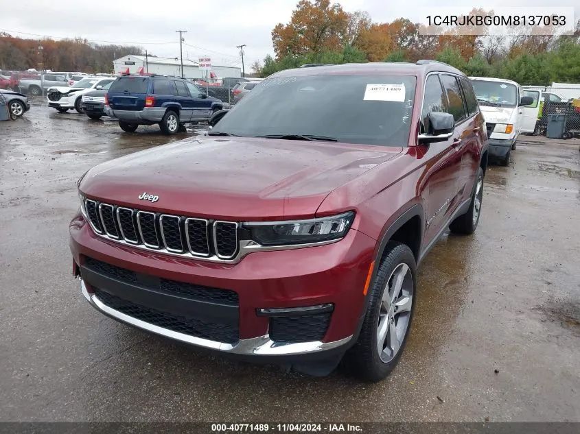 2021 Jeep Grand Cherokee L Limited 4X4 VIN: 1C4RJKBG0M8137053 Lot: 40771489