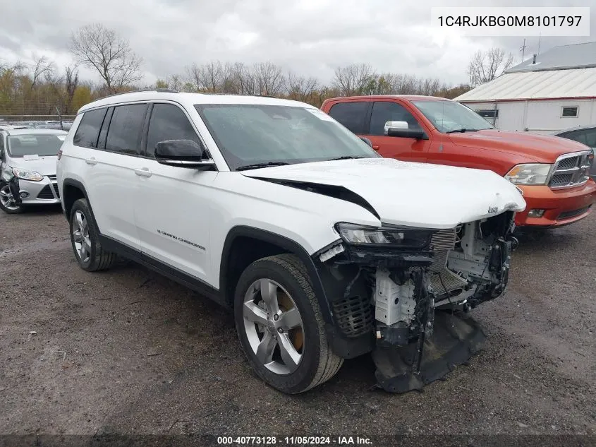 2021 Jeep Grand Cherokee L Limited 4X4 VIN: 1C4RJKBG0M8101797 Lot: 40773128