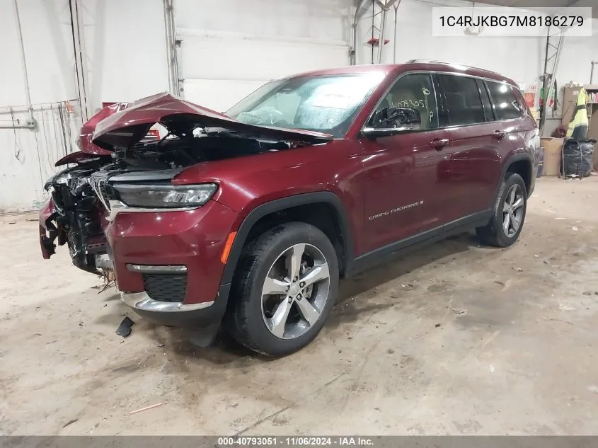 2021 Jeep Grand Cherokee L Limited 4X4 VIN: 1C4RJKBG7M8186279 Lot: 40793051