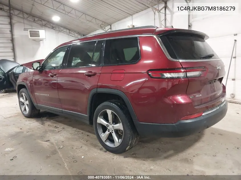 2021 Jeep Grand Cherokee L Limited 4X4 VIN: 1C4RJKBG7M8186279 Lot: 40793051